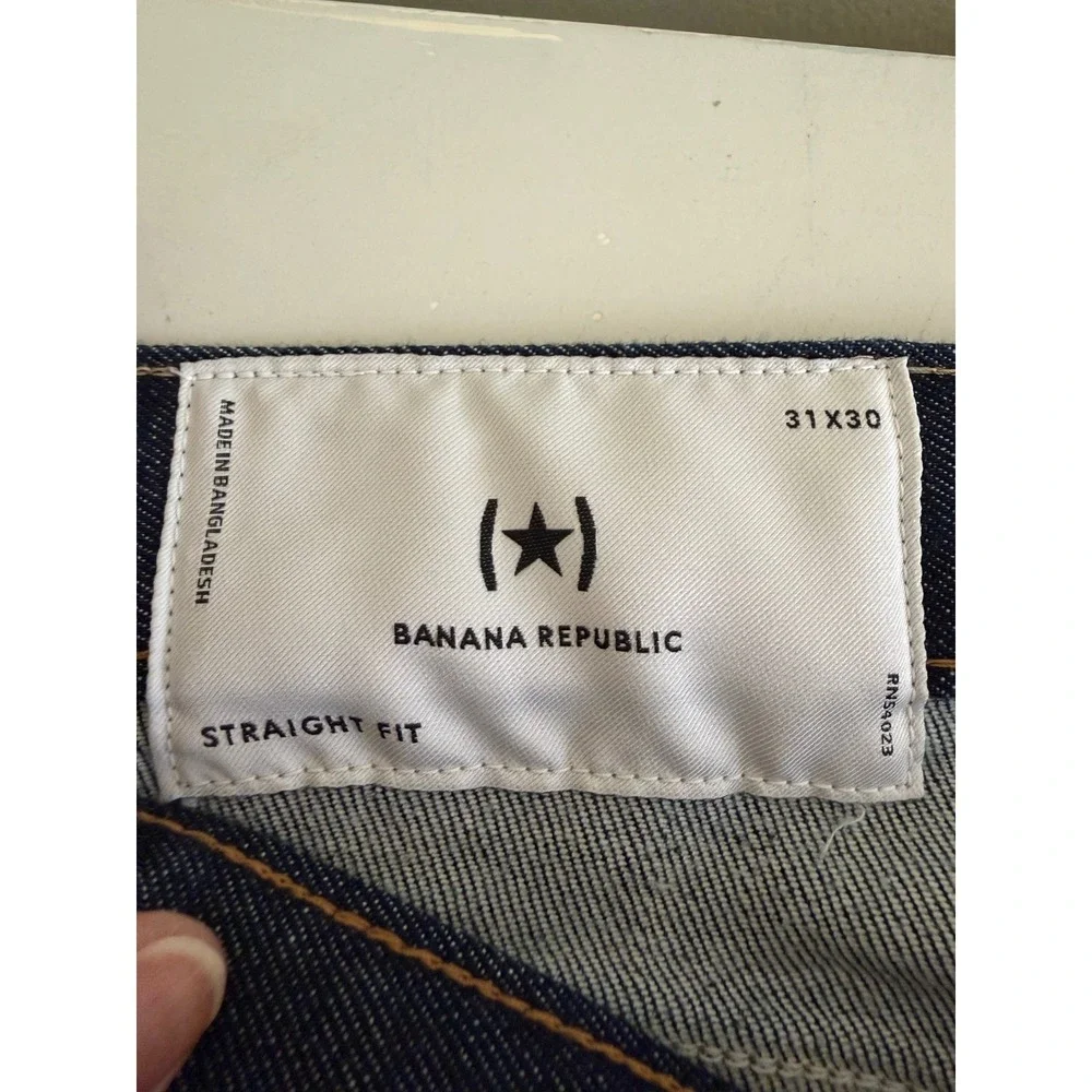 Banana Republic Straight Fit Mens 31x30 Dark Wash‎ Blue Denim Jeans